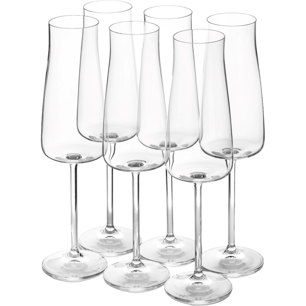 Изображение товара Набор бокалов для шампанского CRYSTALEX ALEX 6 шт 210 мл стильный современный дизайн