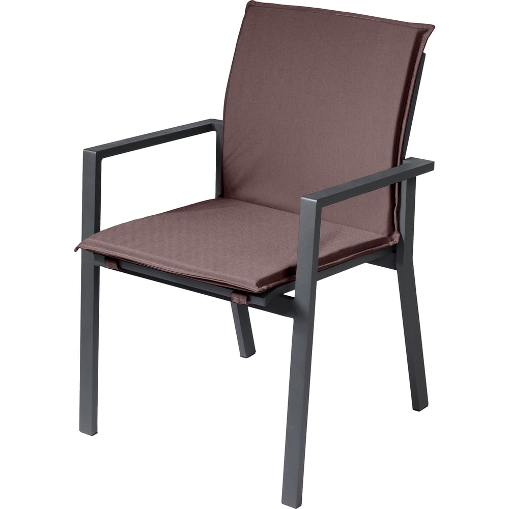 Изображение товара Стул садовый из алюминия Callisto mobili Лагуна с двумя подлокотниками и матрасиком