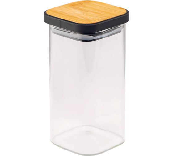 Изображение товара Банка для хранения сыпучих продуктов Attribute квадратная BAMBOO 300мл AJB106