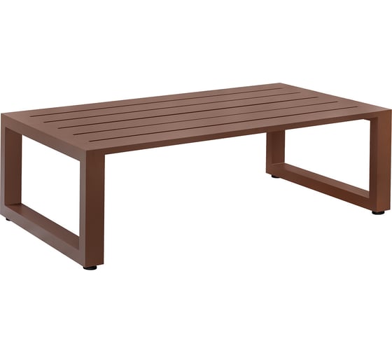 Изображение товара Стол уличный журнальный GreenWeen CAPRI, каркас алюминий цвет коричневый, 1120x655x365, GW-AL-CAPRI-TB-1120BROWN