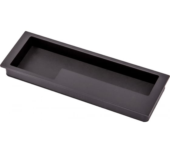 Изображение товара Ручка мебельная врезная металлическая, правая часть AKS NOVA 128 черный матовый 72130