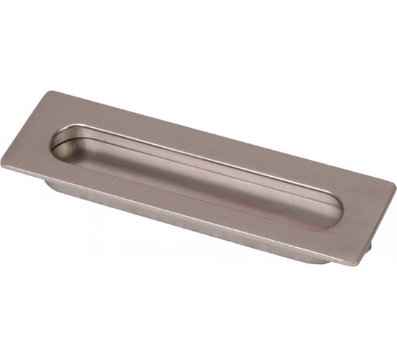 Изображение товара Ручка мебельная врезная металлическая AKS ENTRO 128 брашированный никель 73916