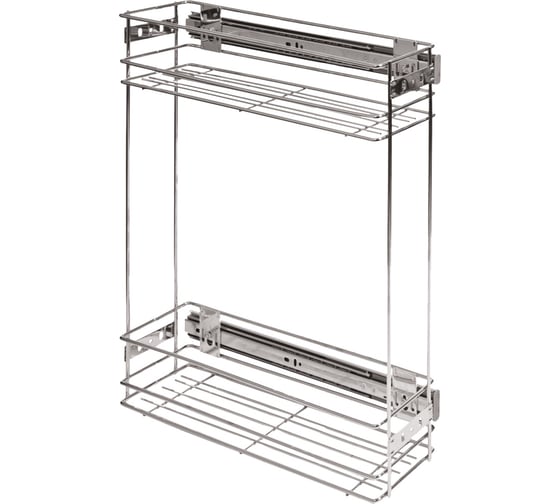 Изображение товара Шариковая направляющая AKS Карго 15 хром, боковая/универсальная, 2-х ярусная 42525