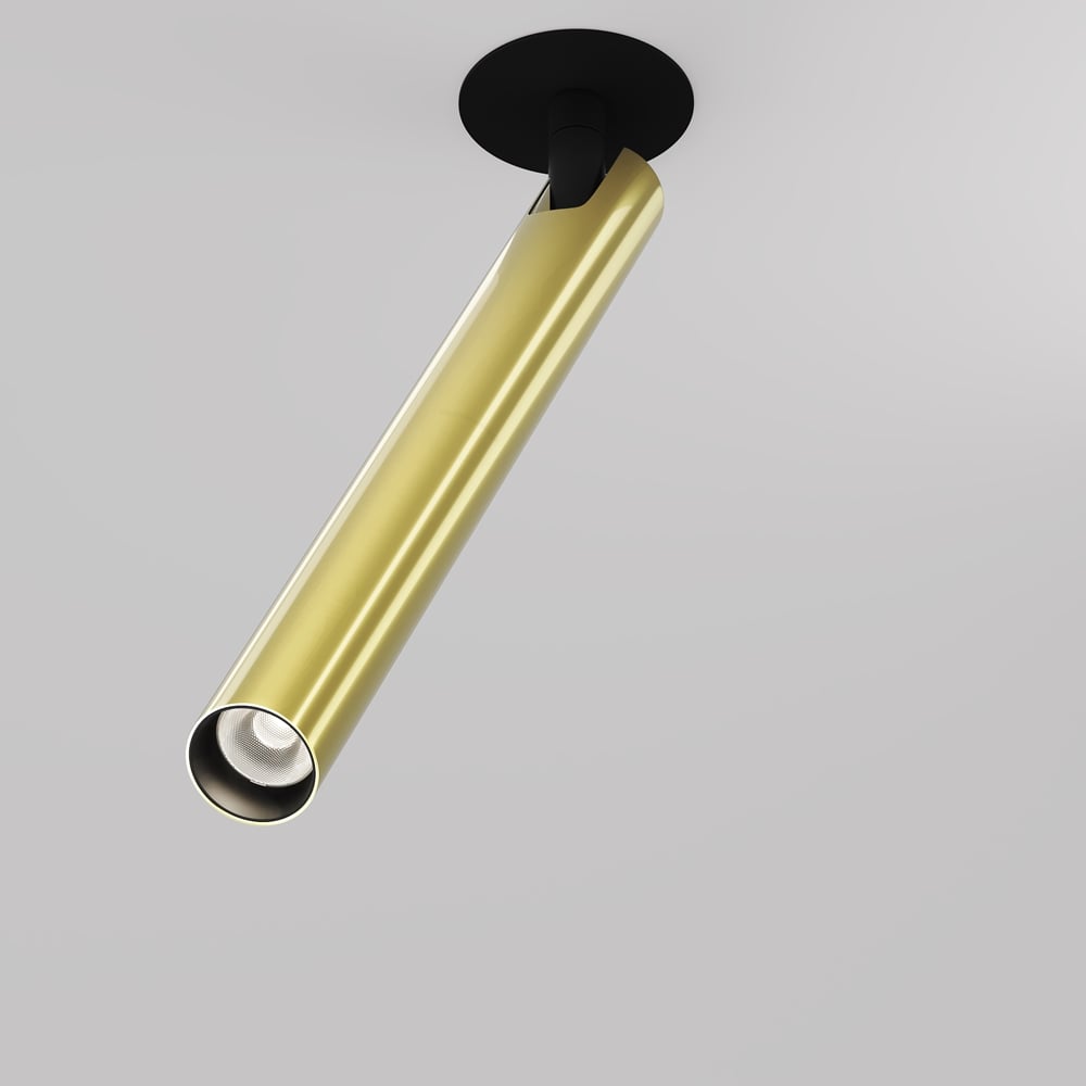 Изображение товара Встраиваемый светильник MAYTONI Focus T LED 6W Черный и Латунь