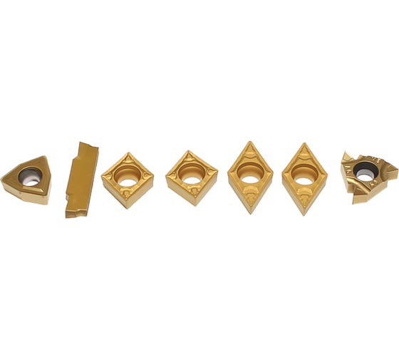 Изображение товара Набор сменных пластин из 7 шт, ВК8, для набора резцов 12x12x80 мм CNIC 74370