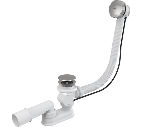 Изображение товара Сифон для ванны Alcadrain A55KM-80 автомат, металл 00054425