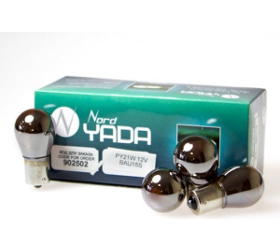 Изображение товара Лампа Nord-Yada PY21W 12V BAU15s (silver vision) (указатель поворота) (10шт в 1 уп.) 902502