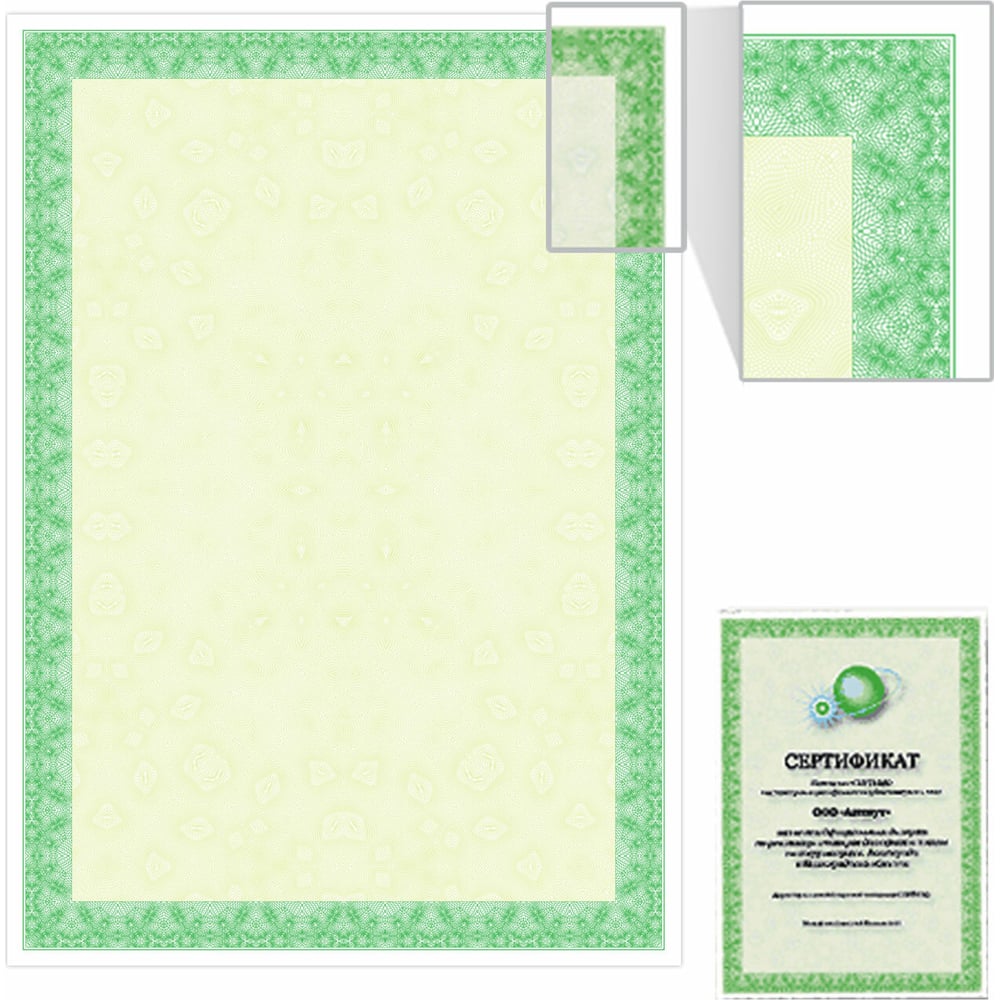 Сертификат для лазерной печати BRAUBERG бумага ная а4 500л calligrata интенсив зеленый 80г м2