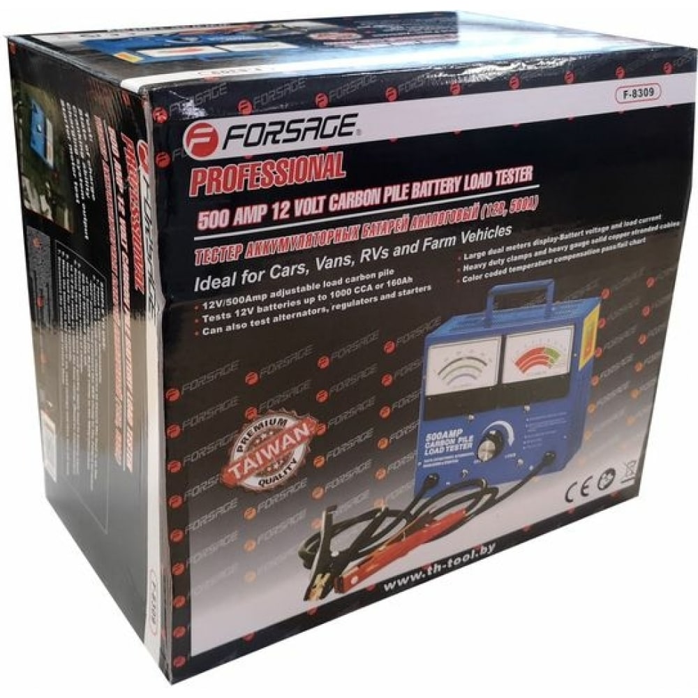 Аналоговый тестер аккумуляторных батарей генераторов и пускового тока Forsage тестер s line gk 503 для автомобильных аккумуляторных батарей