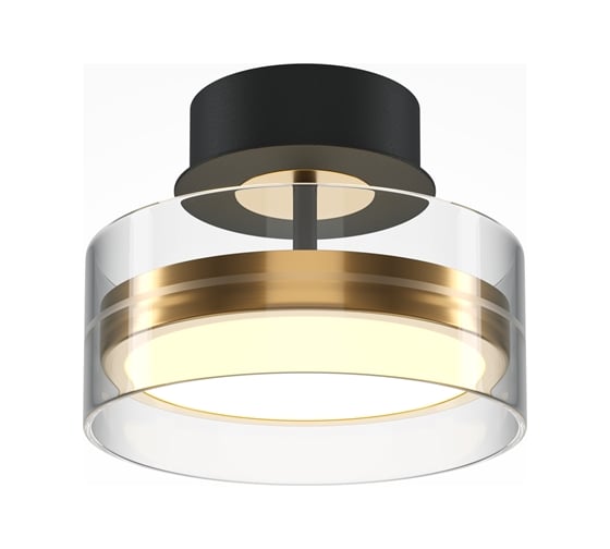 Изображение товара Потолочный светильник MAYTONI Dress code LED 18W Черный и Латунь MOD348CL-L18BBS3K