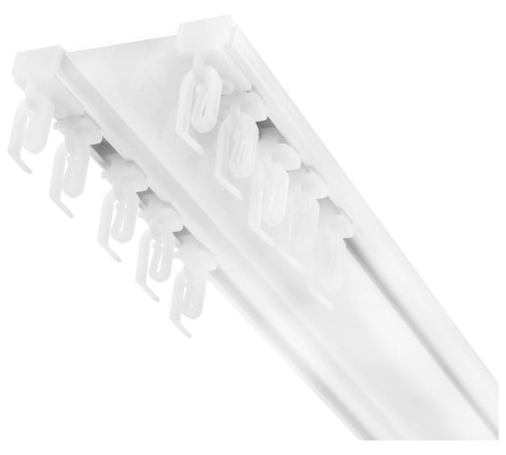 Изображение товара Карниз алюминиевый LM DECOR D-6 Премиум, составной, 2-х рядный, 3,6 м (2х1,8 м), белый D6PA360A