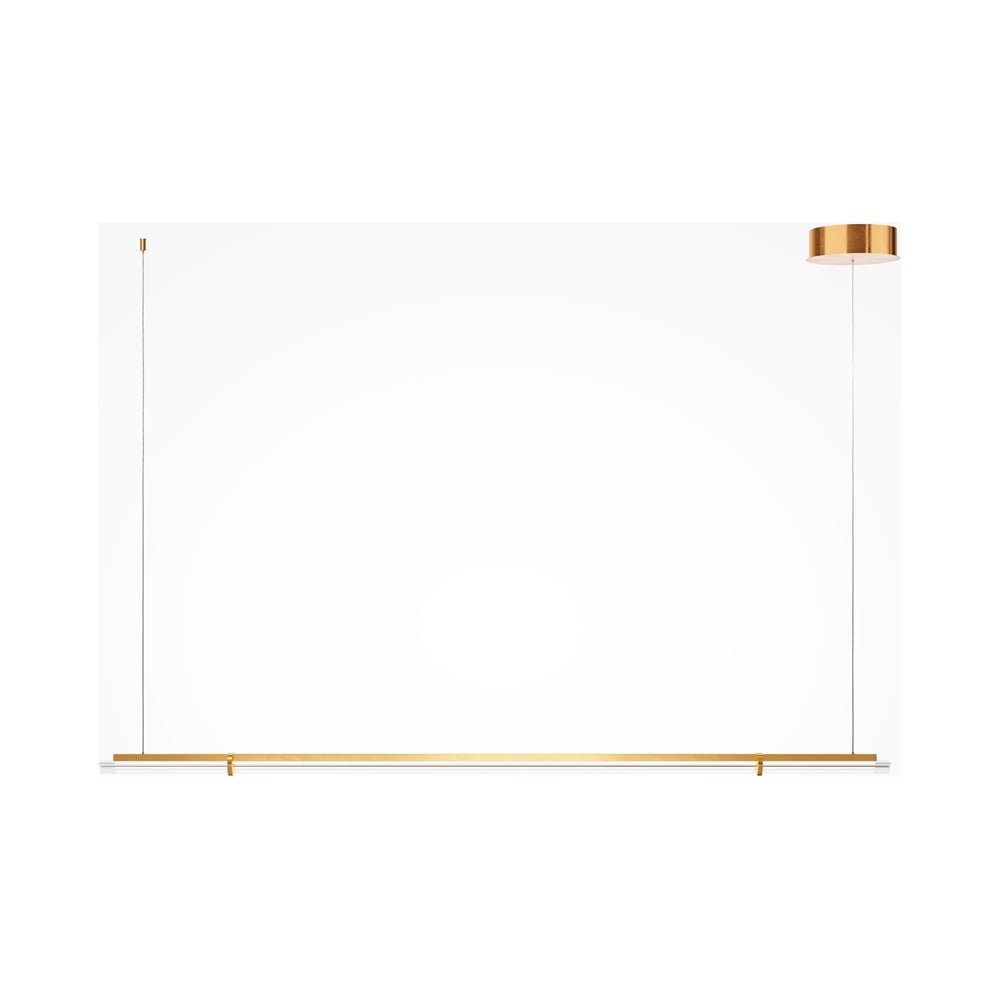 Изображение товара Подвесной светильник MAYTONI Plume LED 28W латунь с треугольным плафоном