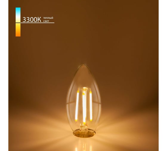 Изображение товара Светодиодная лампа Elektrostandard, свеча 7W 3300K E14 C35 прозрачный BLE1411 a049066