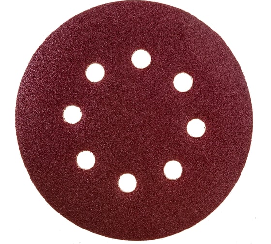 Изображение товара Круги шлифовальные наждачные на липучке (10 шт; 125 мм; P120; 8 отверстий) ZOLDER Z-108-1208