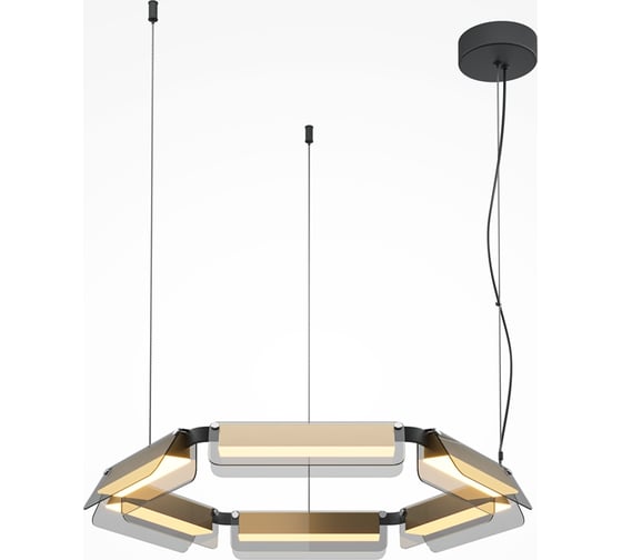 Изображение товара Подвесной светильник MAYTONI Flat LED 40W Черный и Латунь MOD296PL-L40BS3K