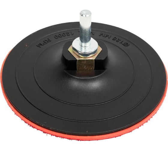 Изображение товара Насадка с липучкой (125 мм; гайка М14) для УШМ и дрели ZOLDER Z-501-02