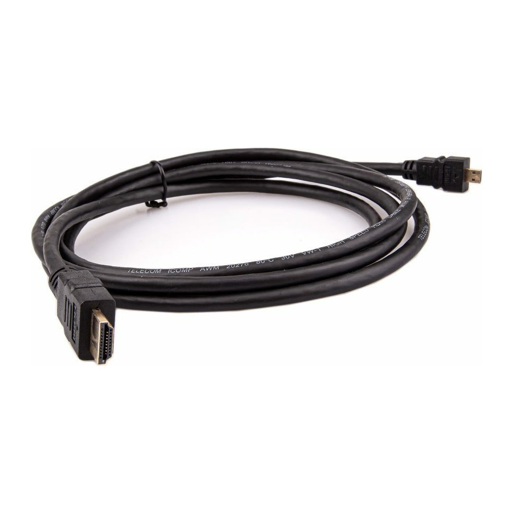 фото Кабель telecom, hdmi-19m --- microhdmi-19m ver 2.0+3d/ethernet, 2m tcg206-2m