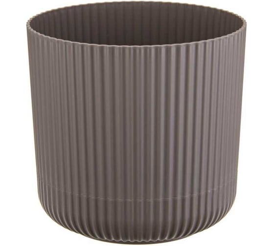 Изображение товара Кашпо IDEA ВЕЛЬВЕТ D180 мм, 3.6 л, с пристегнутым поддоном М 3182 французcкий серый