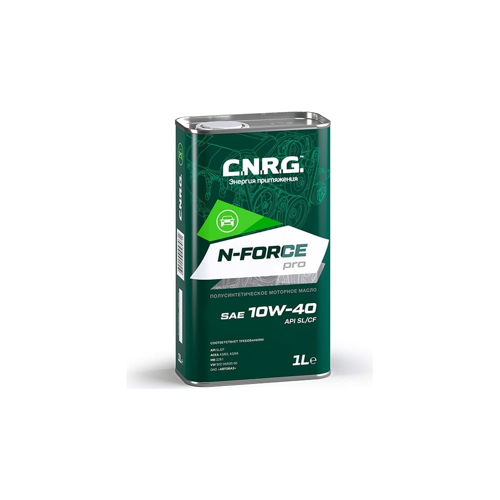 фото Моторное масло c.n.r.g. n-force pro 10w-40, sl/cf, полусинтетическое cnrg-017-0001