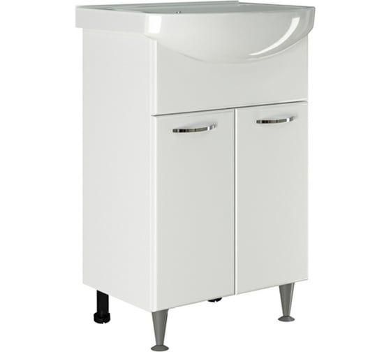 Изображение товара Тумба для ванной MIXLINE "АлАн-55" белый 2 створки под раковину Уют-55 Rosa ЛДСП 554982