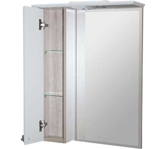 Изображение товара Зеркальный шкаф MIXLINE "ВЕРСАЛЬ-55" белое дерево левый с подсветкой ПВХ 554990