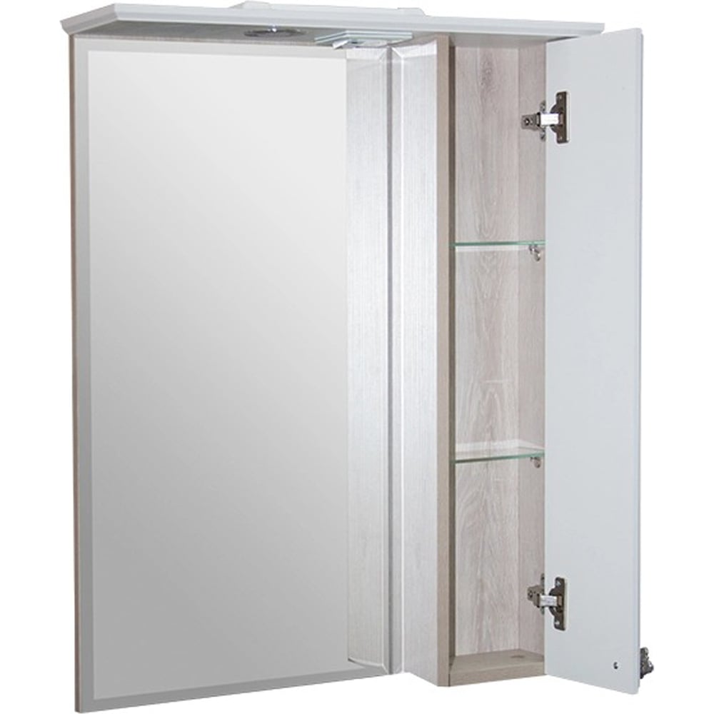 Изображение товара Зеркальный шкаф MIXLINE "ВЕРСАЛЬ-55" белое дерево правый с подсветкой ПВХ 554989