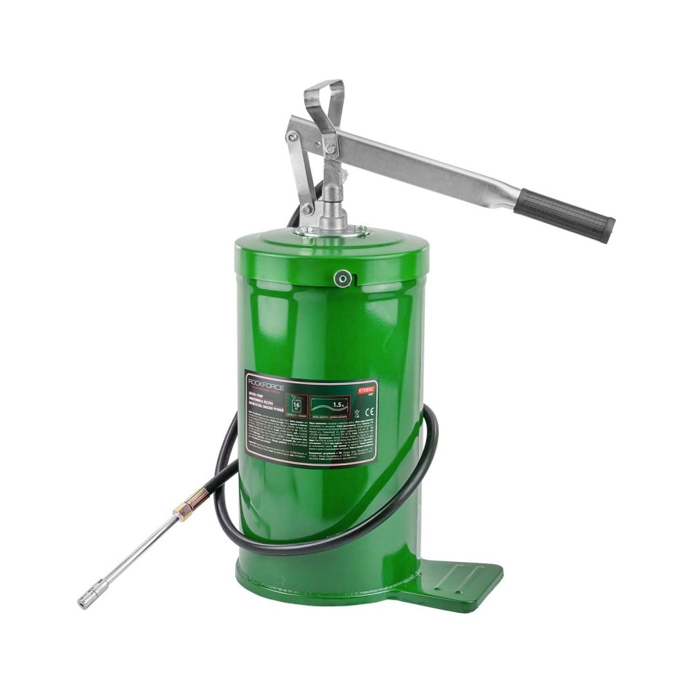 Изображение товара Нагнетатель смазки ручной Rockforce 16кг с шлангом 1.5м