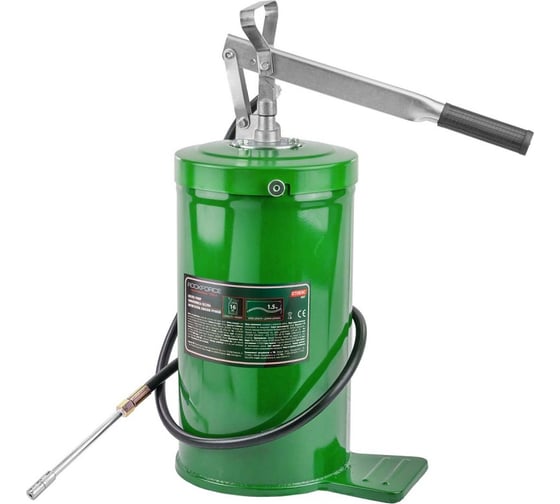 Изображение товара Нагнетатель смазки ручной Rockforce 16кг (длина шланга 1.5, внутр.Ø 225мм, внутр. высота 390мм) RF-07065C MST(59698)