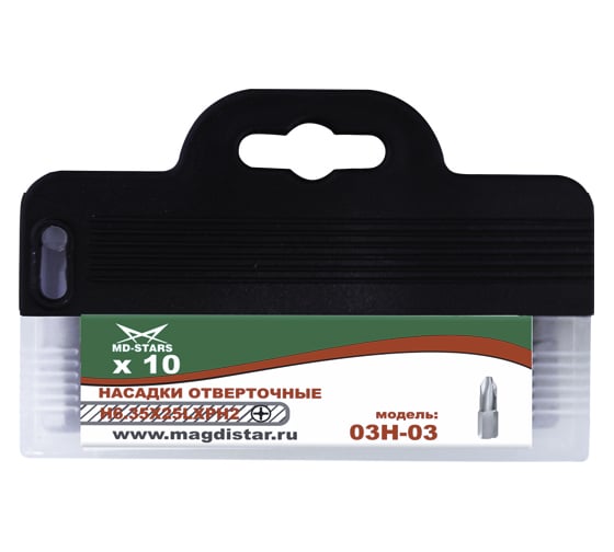Изображение товара Насадки отверточные 03Н-03 (6.35х25х6 мм, PH2) MD-STARS НO03H-03