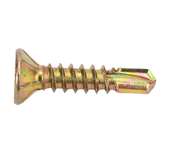 Изображение товара Саморезы Стройбат для монт. окон с буром 3,9x19 желтый цинк 200 шт. 275480