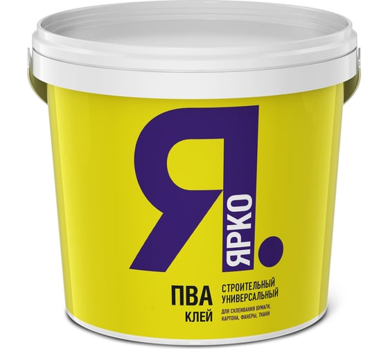 Изображение товара Универсальный строительный клей ЯРКО ПВА, ведро 1 кг О00694.4