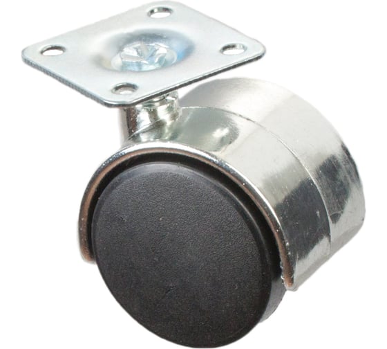 Изображение товара Двойной ролик на площадке Стройбат 40 мм черный/хром 1 шт. 352100