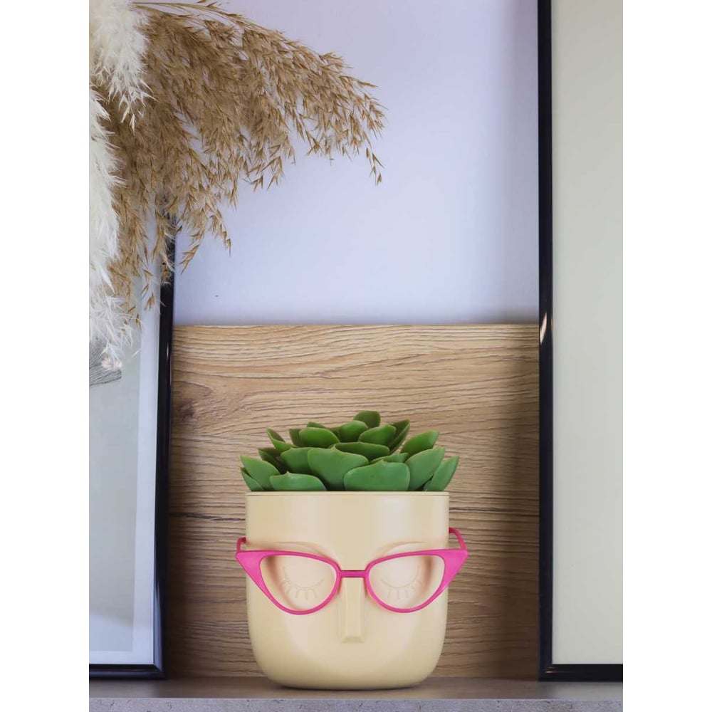 Изображение товара Кашпо IDEA МАРИ D115 мм белая глина для растений и цветов