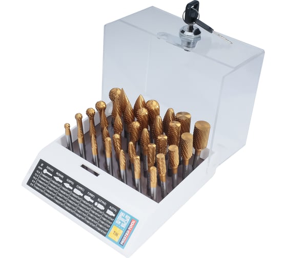 Изображение товара Набор борфрез твердосплавных 35 шт HM TiN 116008ТHT H-Tools 116008THT