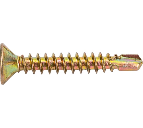 Изображение товара Саморезы Стройбат для монт. окон с буром 3,9x25 желтый цинк 200 шт. 275490