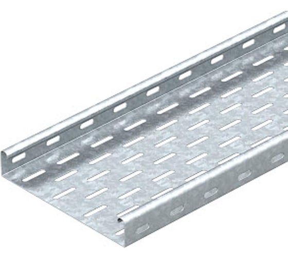 Изображение товара Лоток листовой кабельный OBO Bettermann MKS 315 FS, 35x150x3000 мм, S=1 мм, перфорированный, сталь, конвейерный цинк 6053572