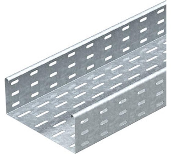 Изображение товара Лоток листовой кабельный OBO Bettermann MKS 830 FS, 85x300x3000 мм, S=1 мм, перфорированный, сталь, конвейерный цинк 6057306