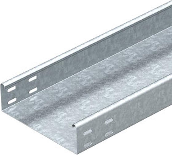 Изображение товара Лоток листовой кабельный OBO Bettermann MKSU 610 FS, 60x100x3000 мм, S=1 мм, неперфорированный, сталь, конвейерный цинк 6063160