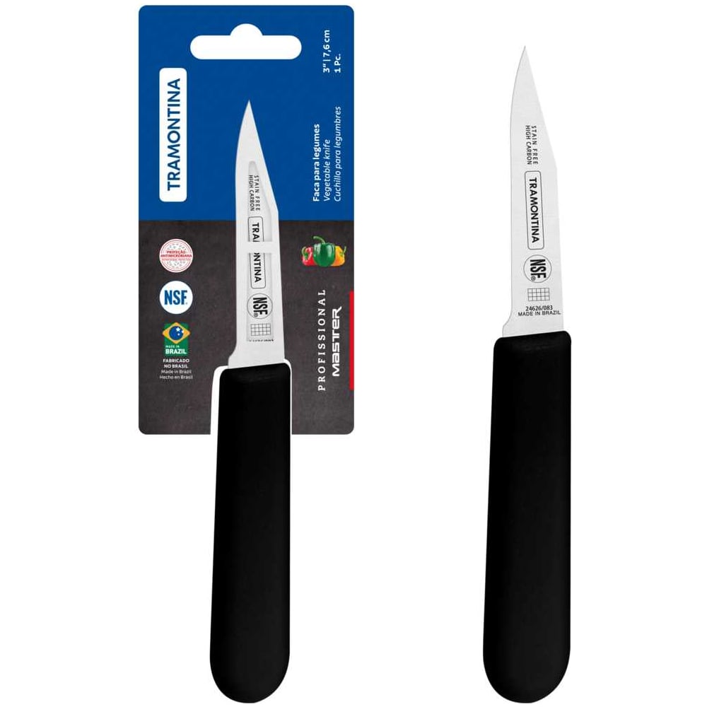 Изображение товара Нож для очистки овощей и фруктов TRAMONTINA Professional Master 7.5 см