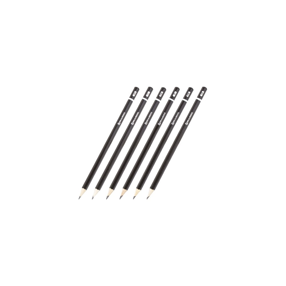 Чернографитные карандаши BRAUBERG чернографитные художественные карандаши brauberg
