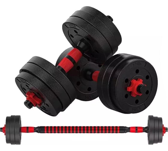 Изображение товара Разборные гантели с грифом URM 20 кг (2шт х 10 кг) B00027