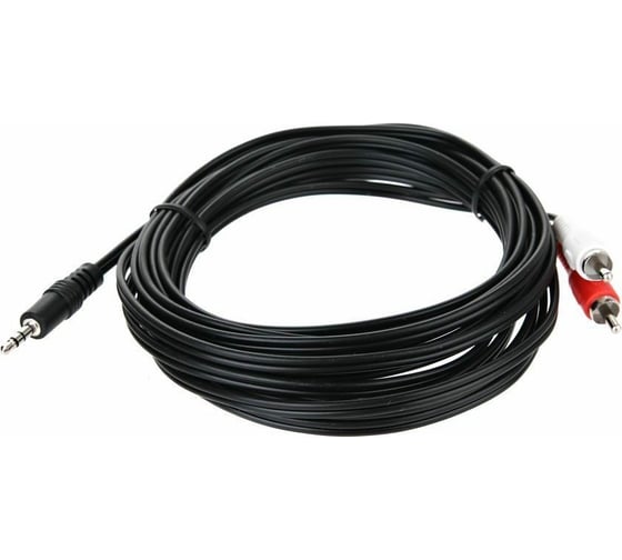 Изображение товара Соединительный кабель Telecom, 3.5 Jack M - 2xRCA M, стерео, аудио, 5м TAV7183-5M