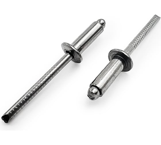 Изображение товара Заклепка вытяжная нержавеющая со стандартным бортиком KREPFIELD 6x16 ART 9052 А2 100 шт 9052ЗАКЛЕПКА6Х16А2-100