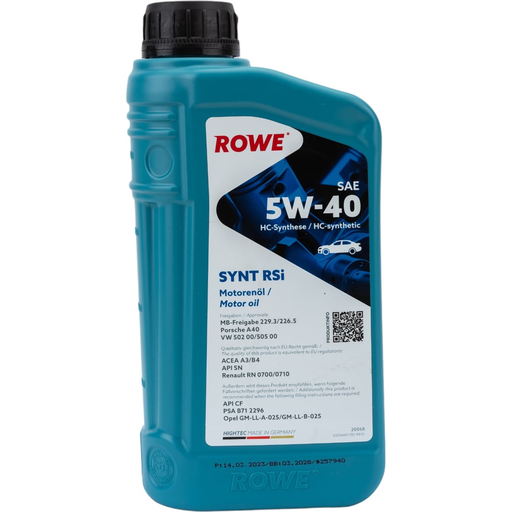 Полусинтетическое моторное масло Rowe масло моторное полусинтетическое для 2 тактного двигателя liqui moly 2t motoroil 8036 0 25 л