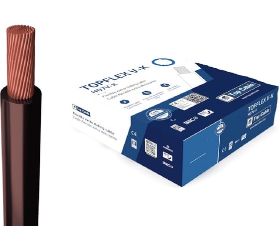 Изображение товара Монтажный гибкий провод Top cable TOPFLEX V-K H07V-K 1х10 коричневый 131M010.R100