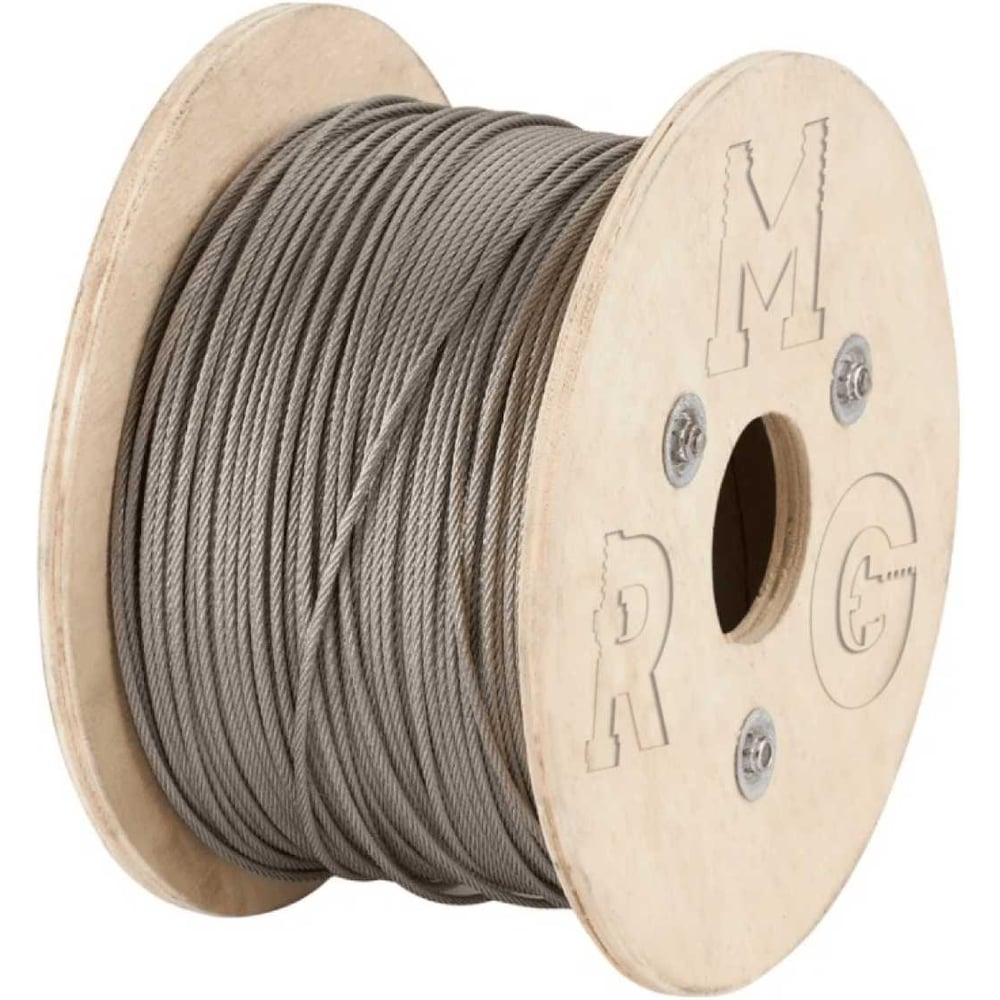 Изображение товара Стальной трос RMG 8 мм цинк 100 м DIN 3055