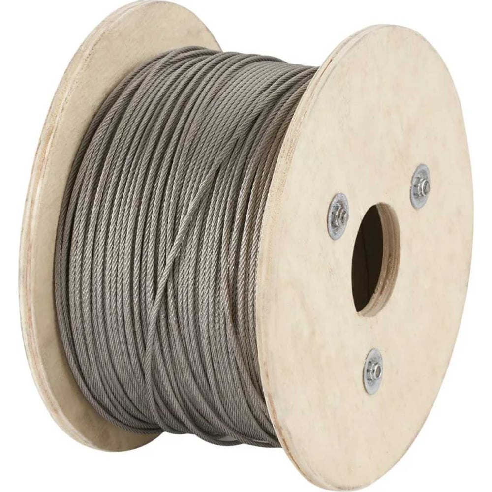 Изображение товара Стальной трос RMG 10мм цинк 100м DIN 3055 высокопрочный