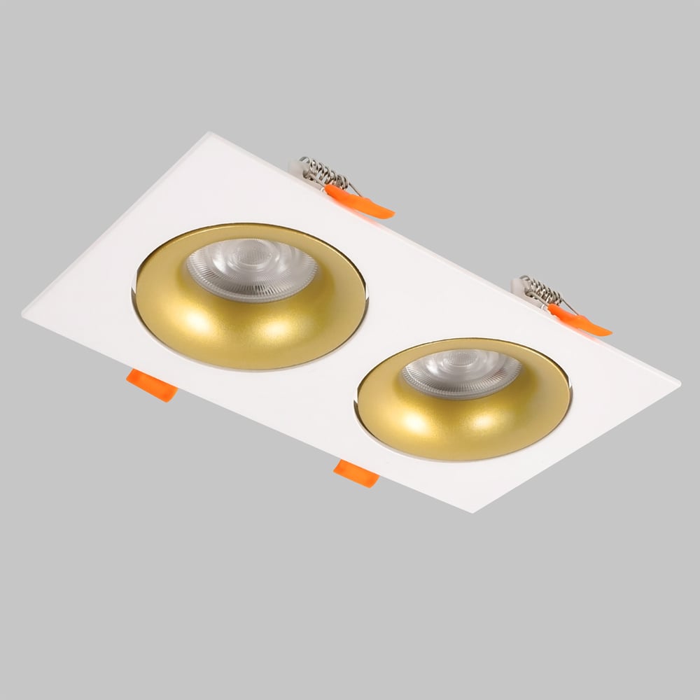 Изображение товара Встраиваемый светильник IMEX IL.0029.0010-2-WMG для натяжных потолков белый и золото