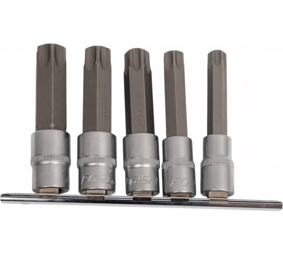 Изображение товара Набор головок-бит Torx 6-гранных (5 шт; 1/2") Forsage F-40914L(46627)