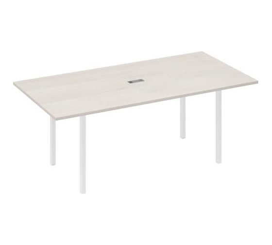 Изображение товара Стол для переговоров на металлокаркасе Юнитекс А4 DUE 200х100х75, дуб шамони/антрацит А4хА2х123хДШ